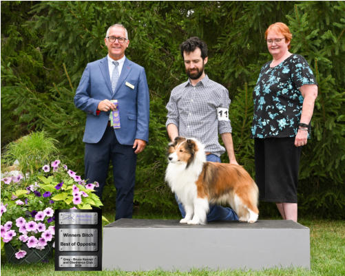 Judge Todd Folly, Handler Ive Fabine and Owner Janet Julian